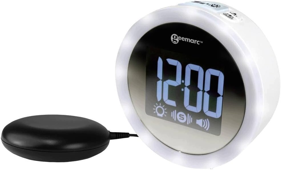 Vibračný Budík 95 Db S Led Lampou A Vankúšom Pre Sluchovo Postihnutých