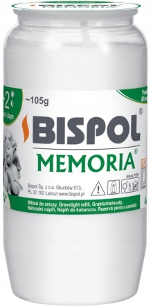 

Wkład olejowy 48h palenia Memoria WO2 biały Bispol