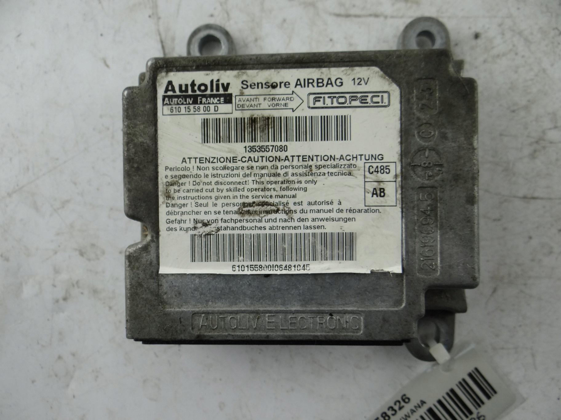 modulo SENSOR airbag FIAT FIORINO 610 15 58 00D
