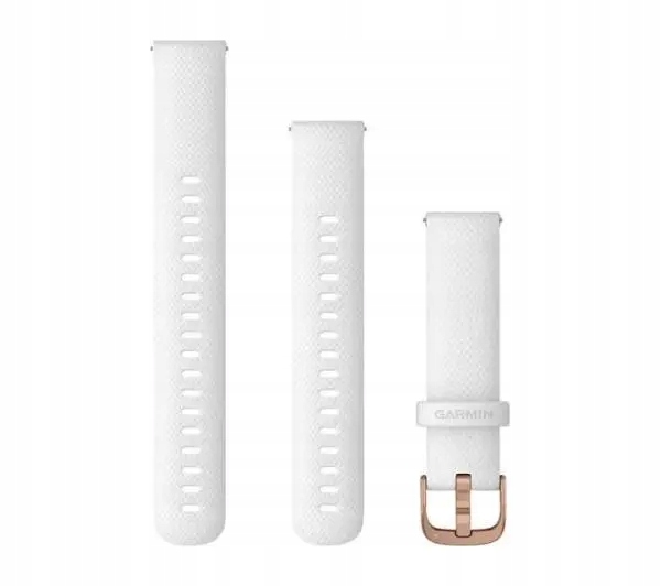 Pasek do zegarka Garmin QuickFit silikon 18 mm Biało-Różowy