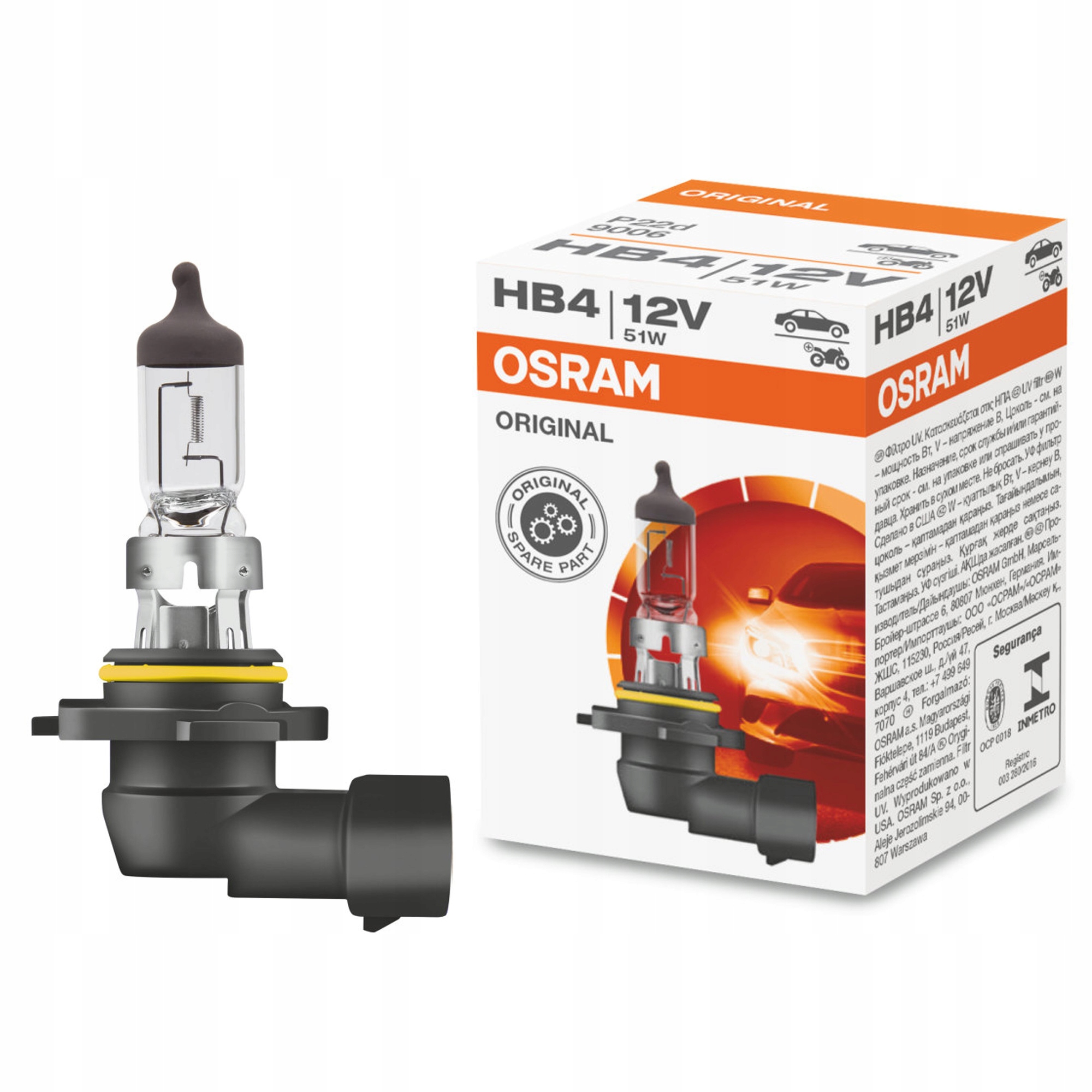 

Żarówka Osram Original HB4 12V 51W P22d 9006 1szt