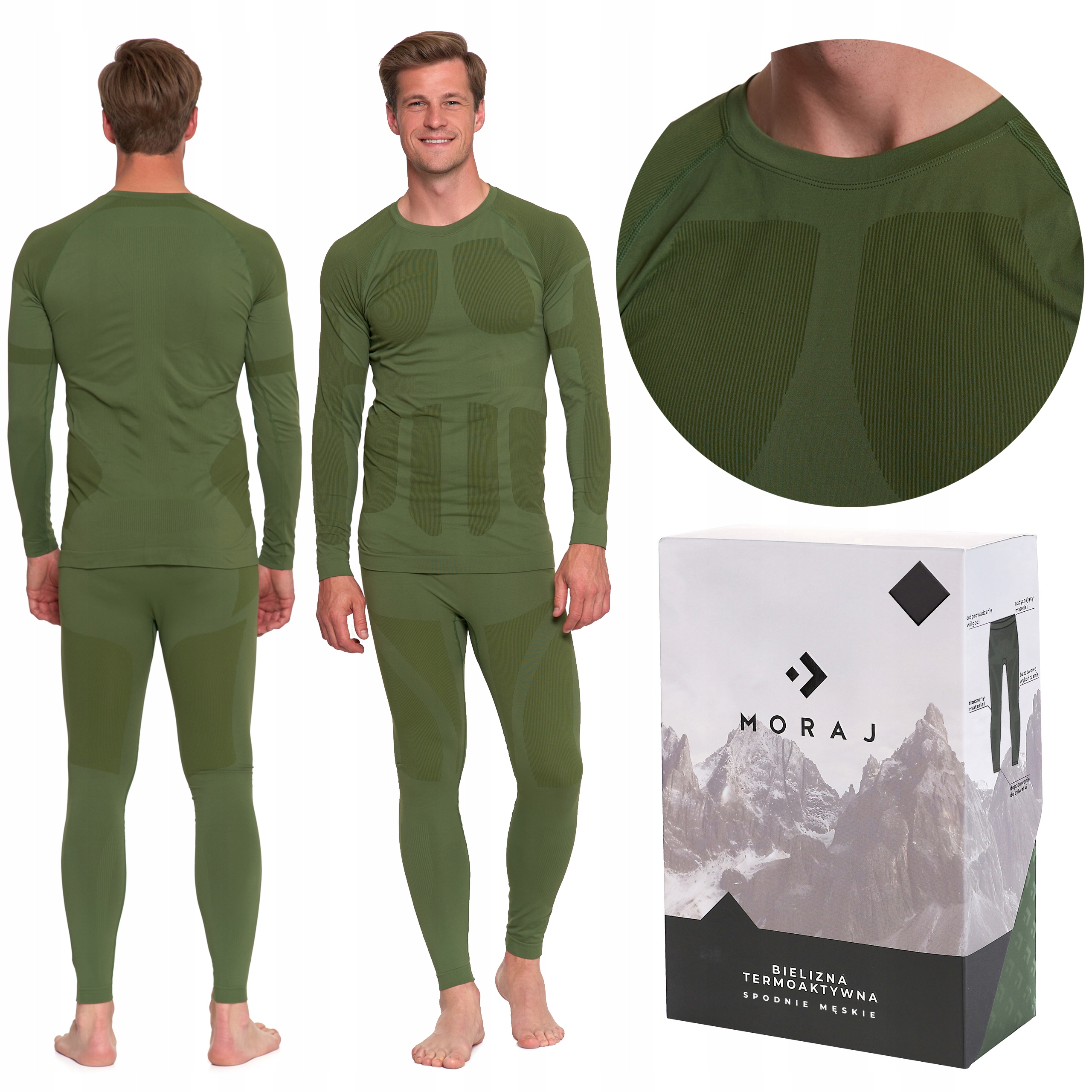 Termoaktivní pánské spodní prádlo Komplet bezešvého termoprádla Moraj XXL