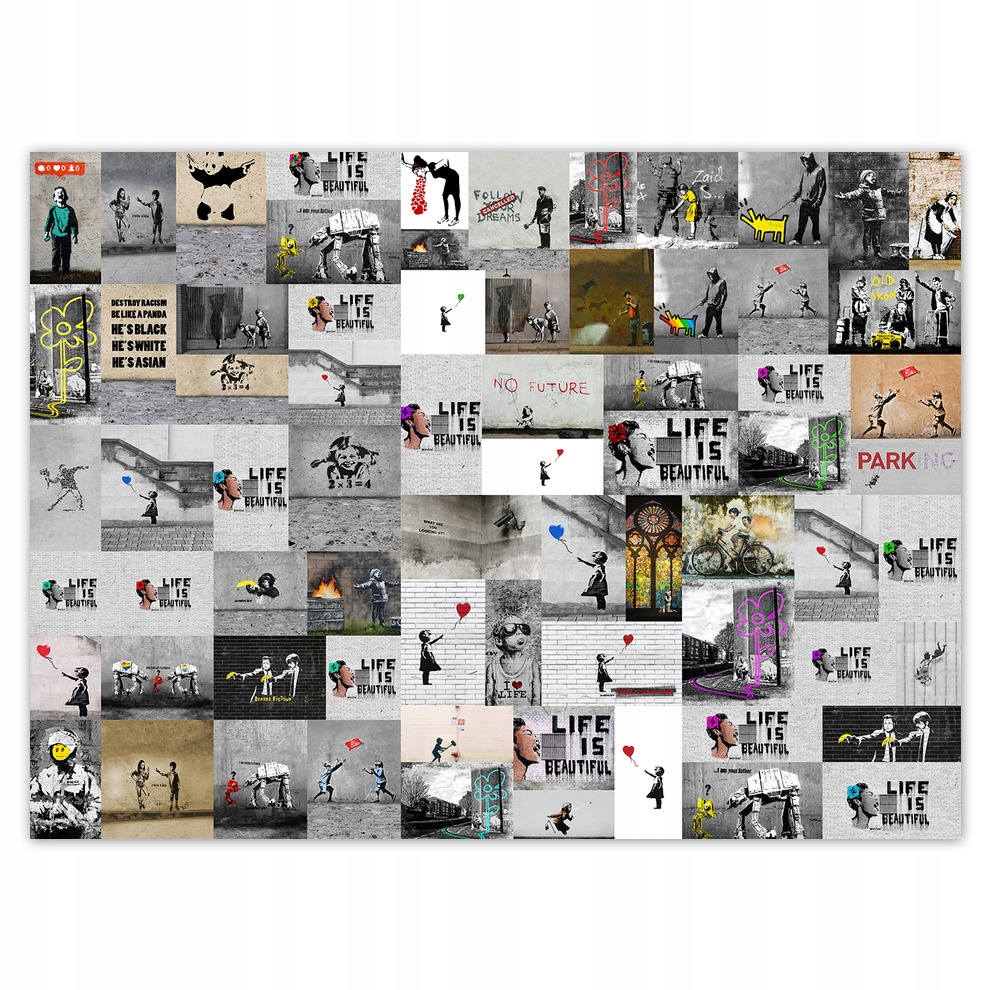 

Plakaty 135x100 Mega Mix Banksy Kolaż