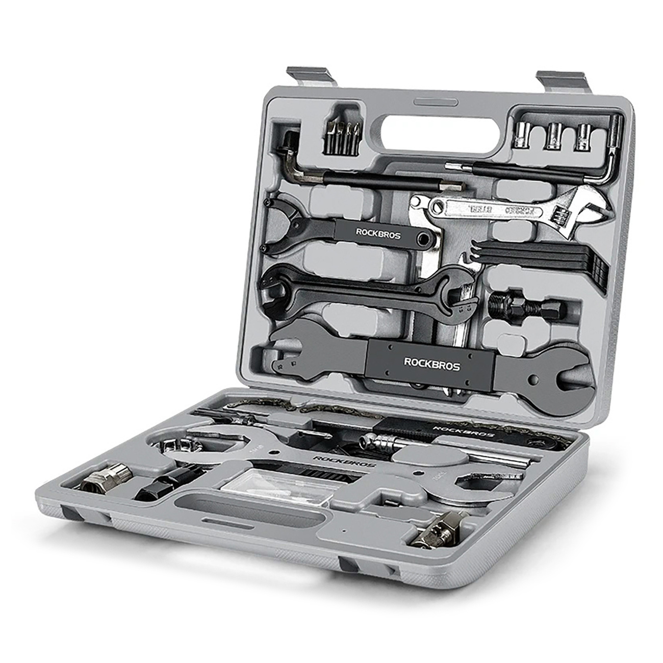Zestaw Narzędzi 44 Elementy Do Serwisu Rowerowego Stal Nierdzewna Rockbros