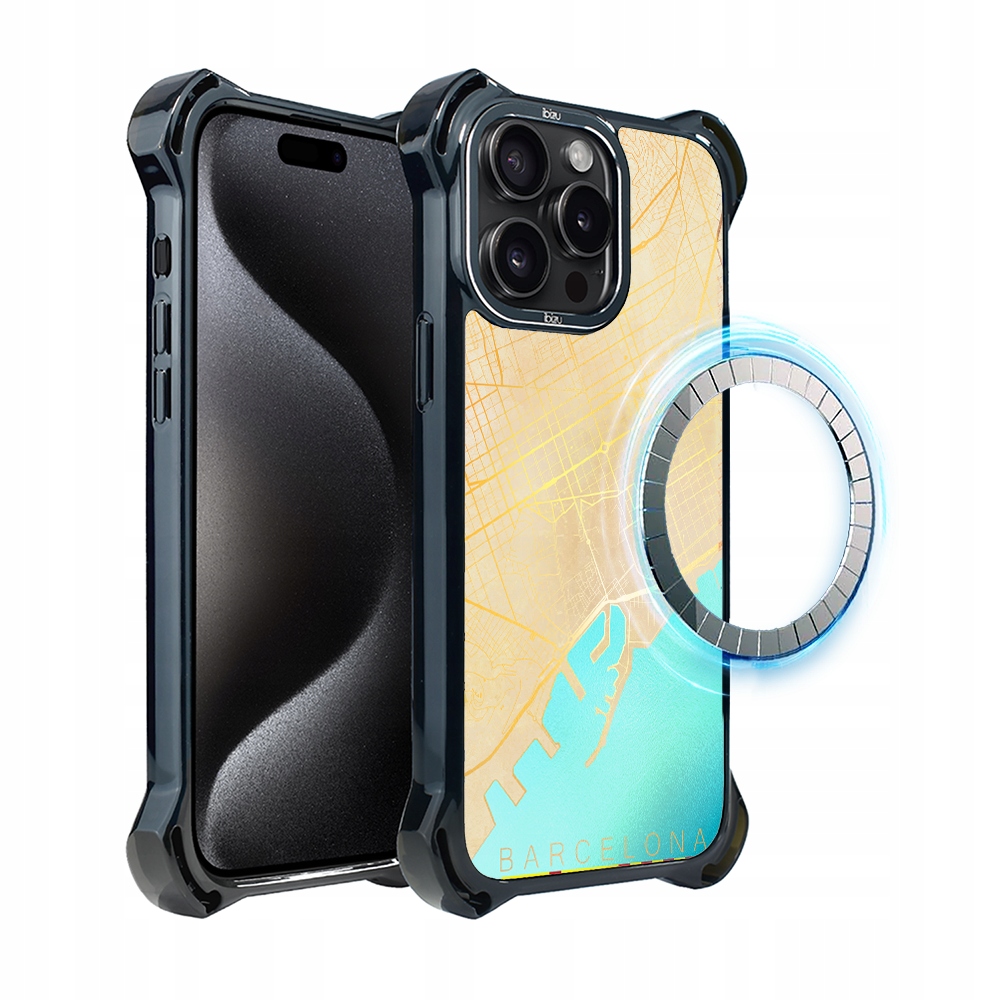 Pouzdro pro iPhone 15 Pro Ibizu DropGuard Ultra s MagSafe, Barcelona