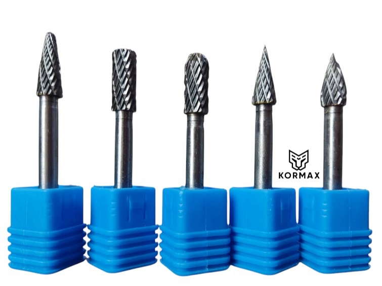 Fréza pilník vysokorychlostní rotační 8 mm na kov s karbidem Set 5ks