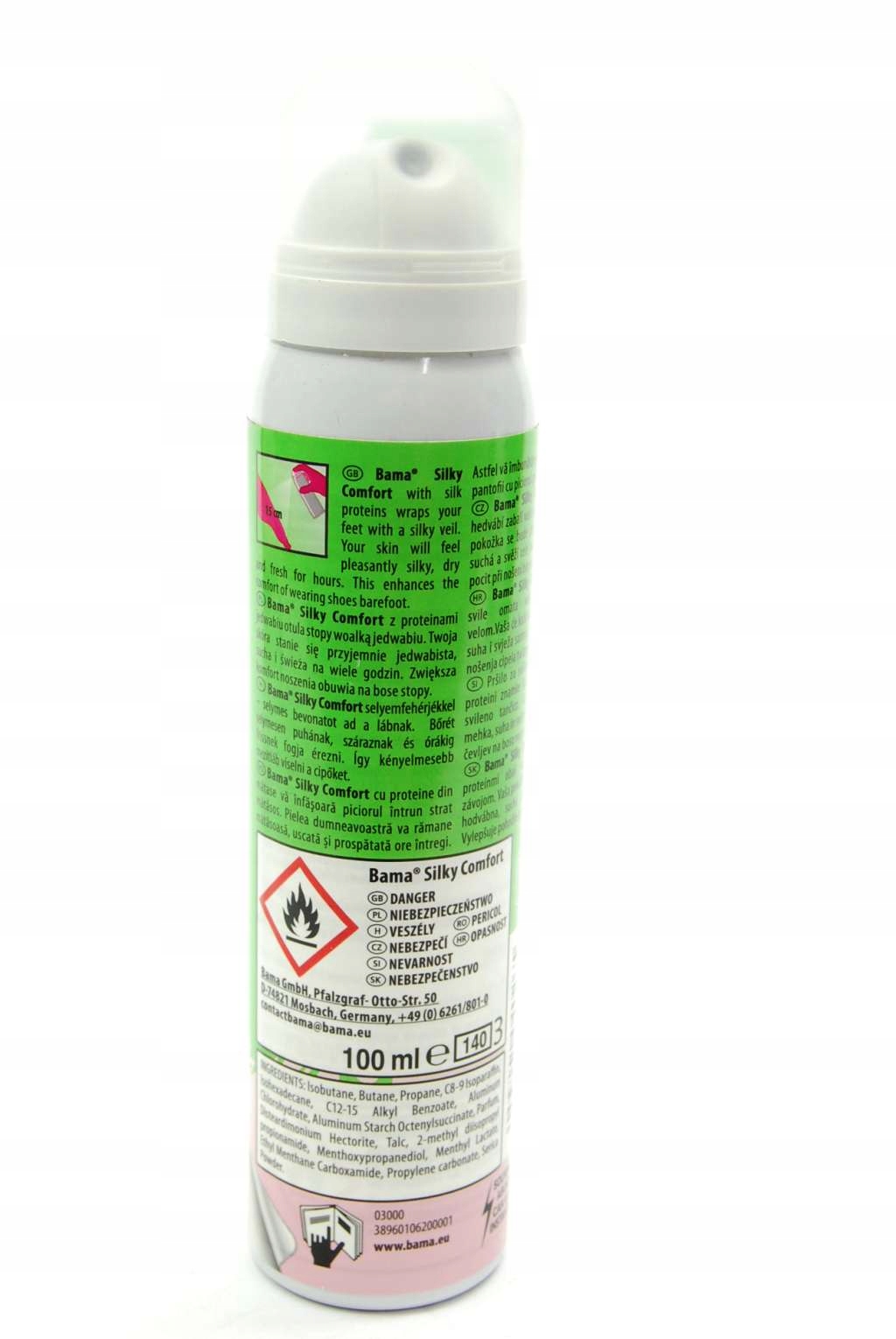 JEDWAB w sprayu DO STÓP rajstopy Bama SLIKYcomfort 100 ml Marka Bama