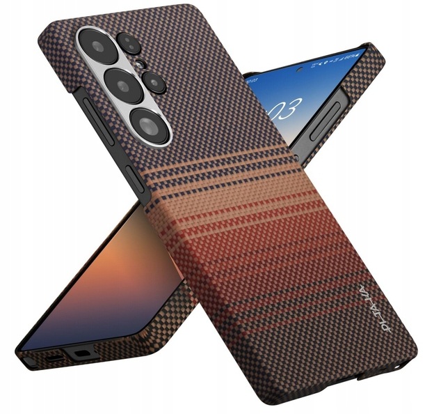 Puzdro Tactile Woven Pitaka pre Samsung Galaxy S25 Ultra (Sunset)