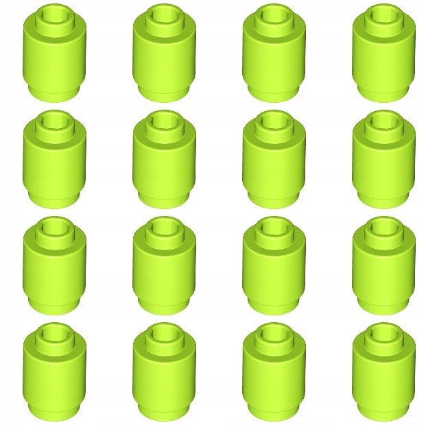 

Lego Klocek okrągły 1x1 limonka 3062b 16 szt