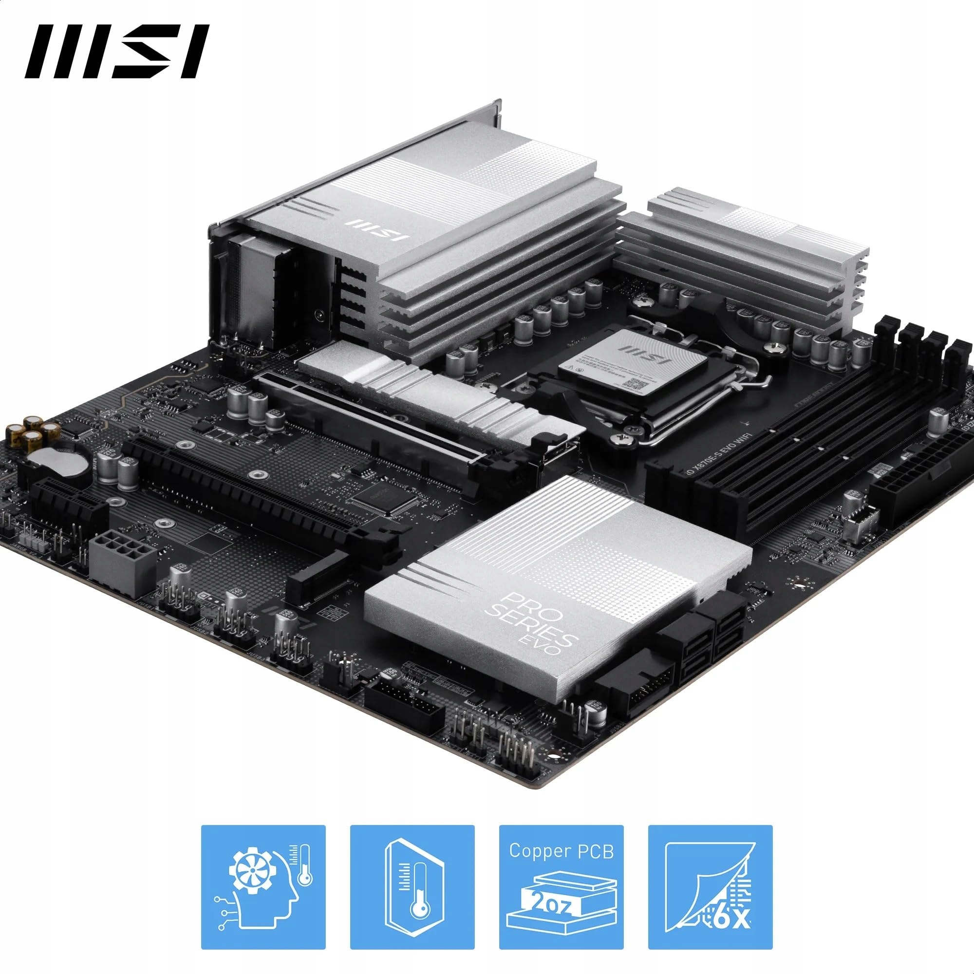 MSI PRO X870E-S EVO WiFi Płyta Główna AM5 DDR5 PCIe 5.0 — miniatura 4