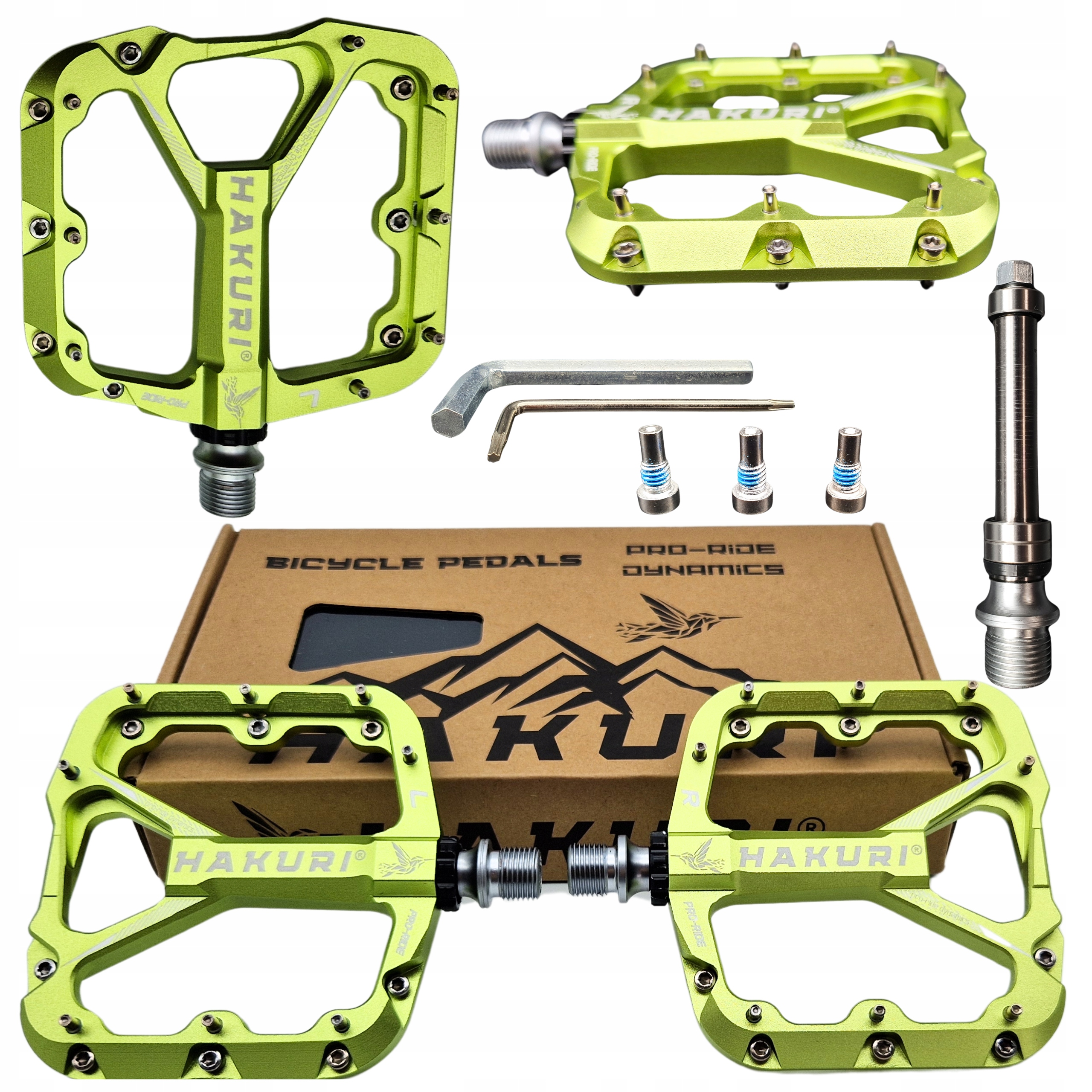 Pedały Rowerowe Platformowe Aluminiowe x 3 łożyska maszynowe Uszczelnione