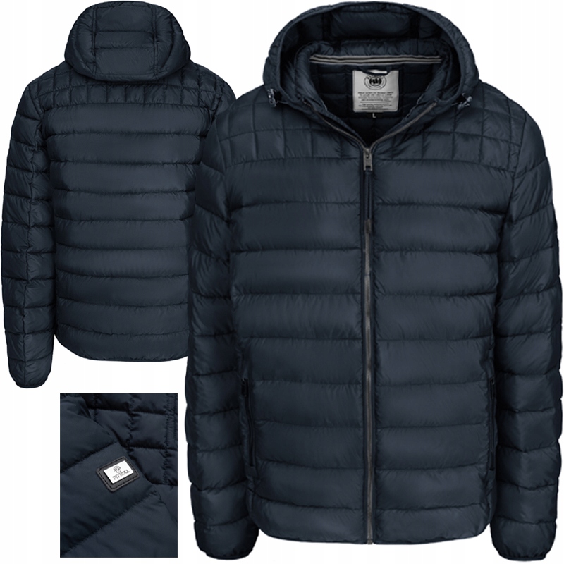 Pitbull pánská prošívaná bunda s kapucí Foothill, velikost M