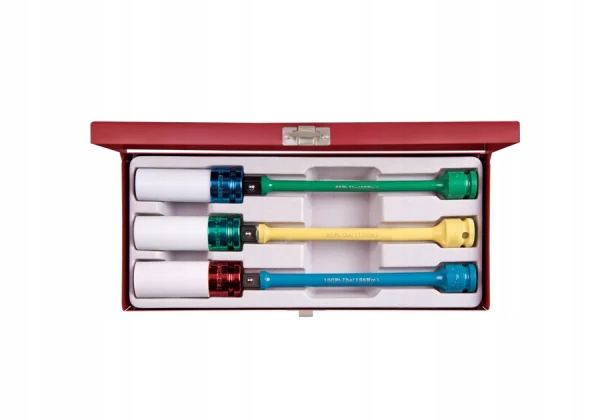 ZESTAW NASADEK UDAROWYCH 1/2" DO FELG ALUMINIOWYCH 6cz. 6-kąt. 17, 19, 21mm