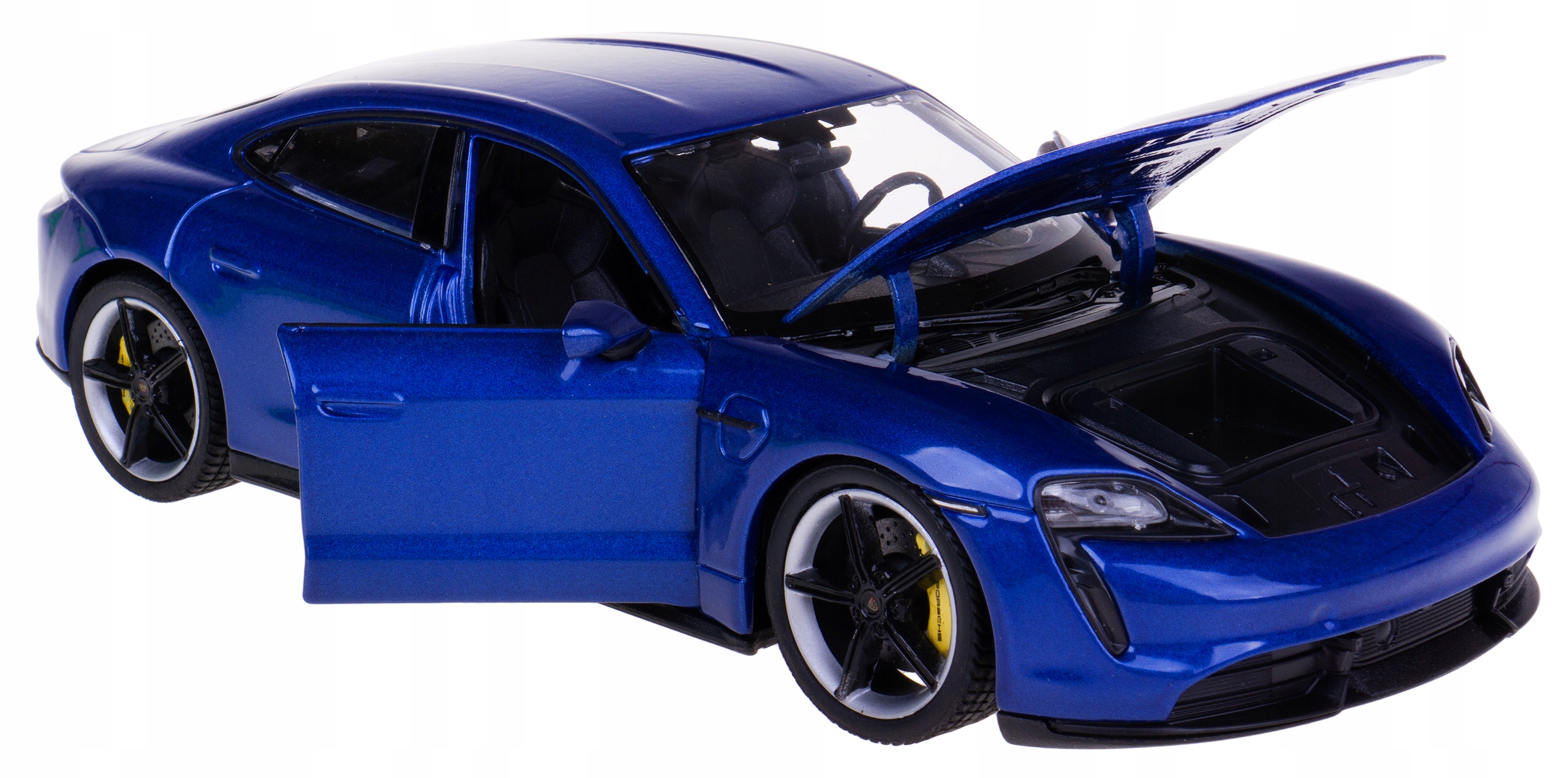 Porsche Taycan Turbo S Model Kovový Welly 1:24 Námořnický Modrý