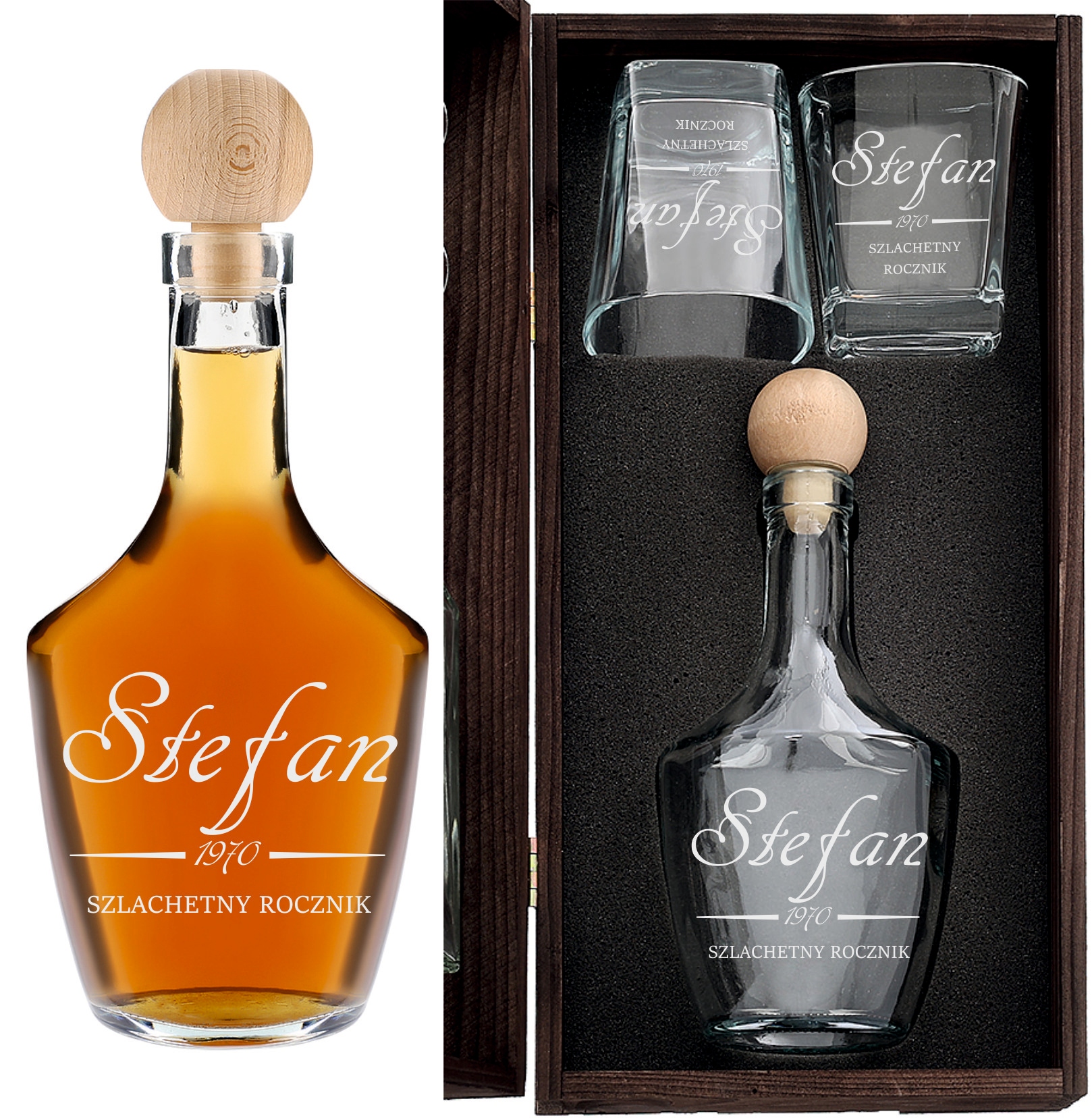 Karafa 2 sklenice dárek k 18 30 40 50. narozeninám