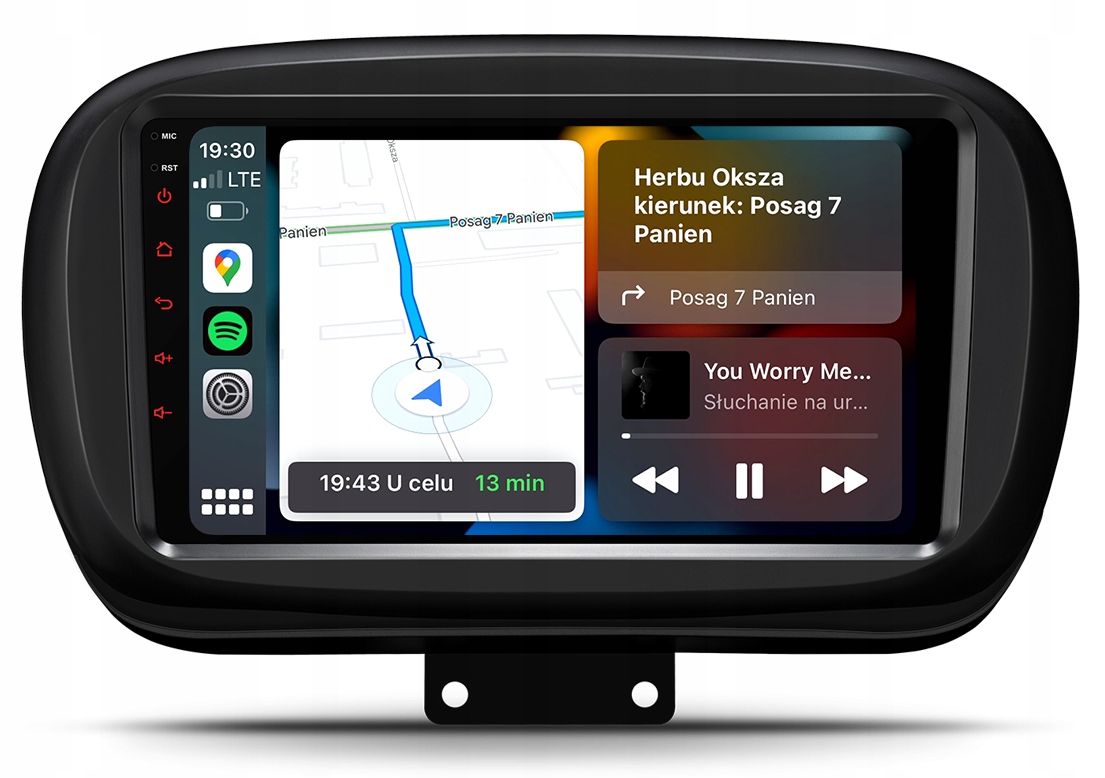 Fiat 500X Rádio Navigace Android Auto Apple Carplay Duduauto