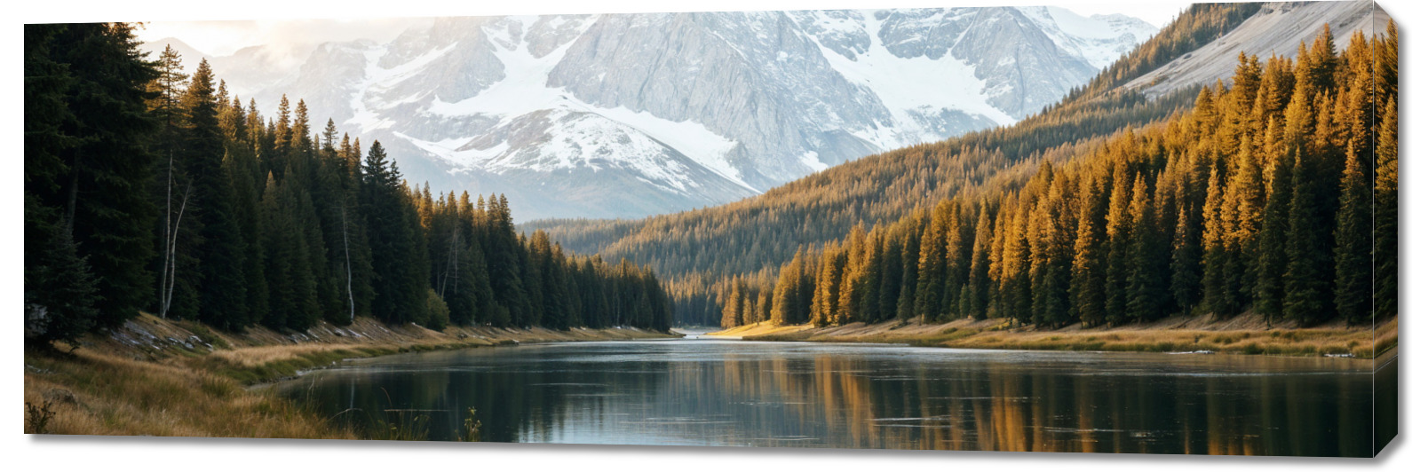 Obraz 150x50 cm obraz na plátně do obývacího pokoje Ložnice Panorama Les 2