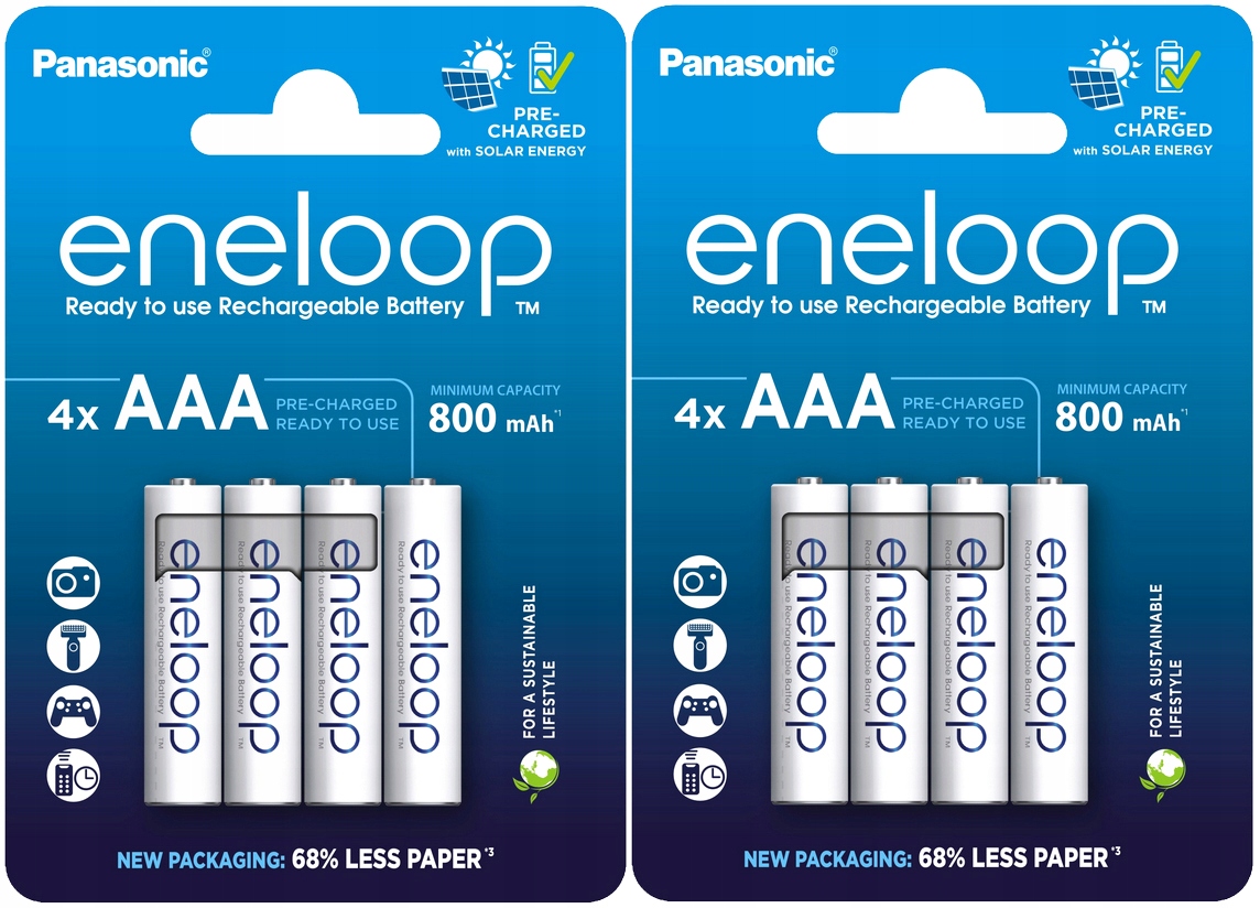 8 x Nabíjecí Baterie Baterie Panasonic Eneloop Aaa R03 800 mAh 1,2V Japonské