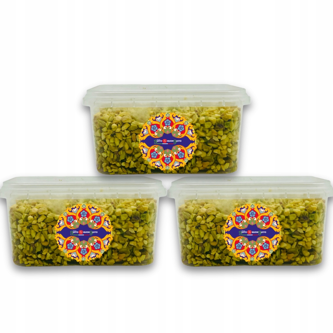 Posypka pistacjowa siekane pistacje Zamykane pudełko 3 x 100g