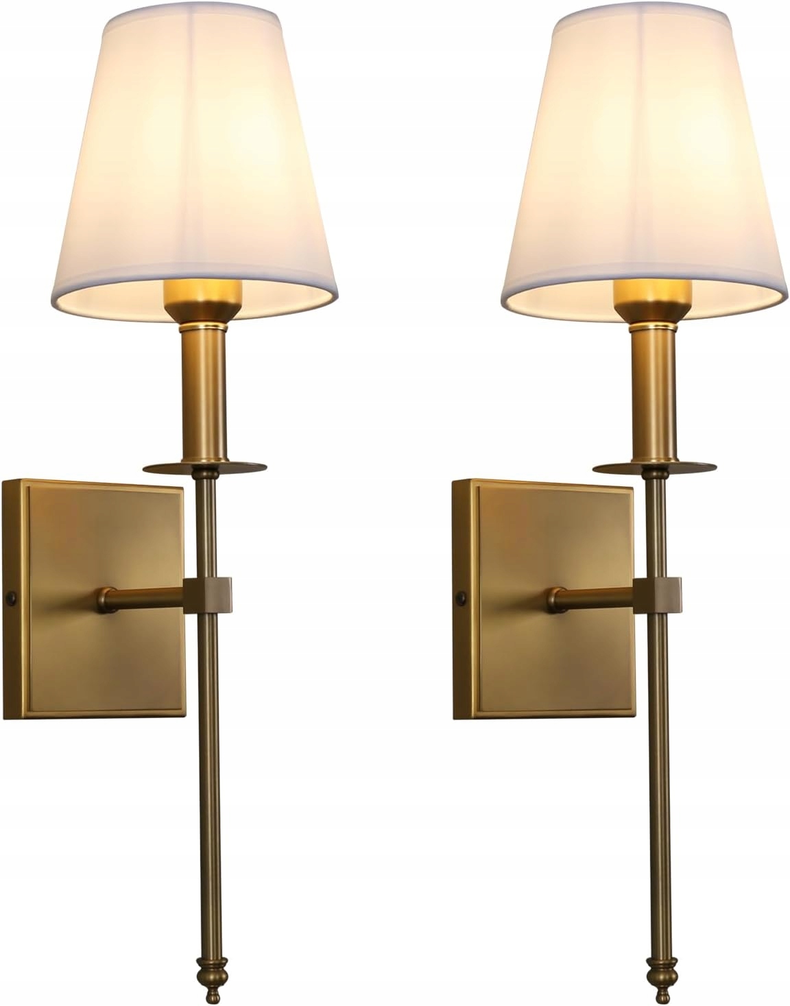Yosoan nástenná lampa zlatá s tienidlom 2 ks, moderná, klasická, E27
