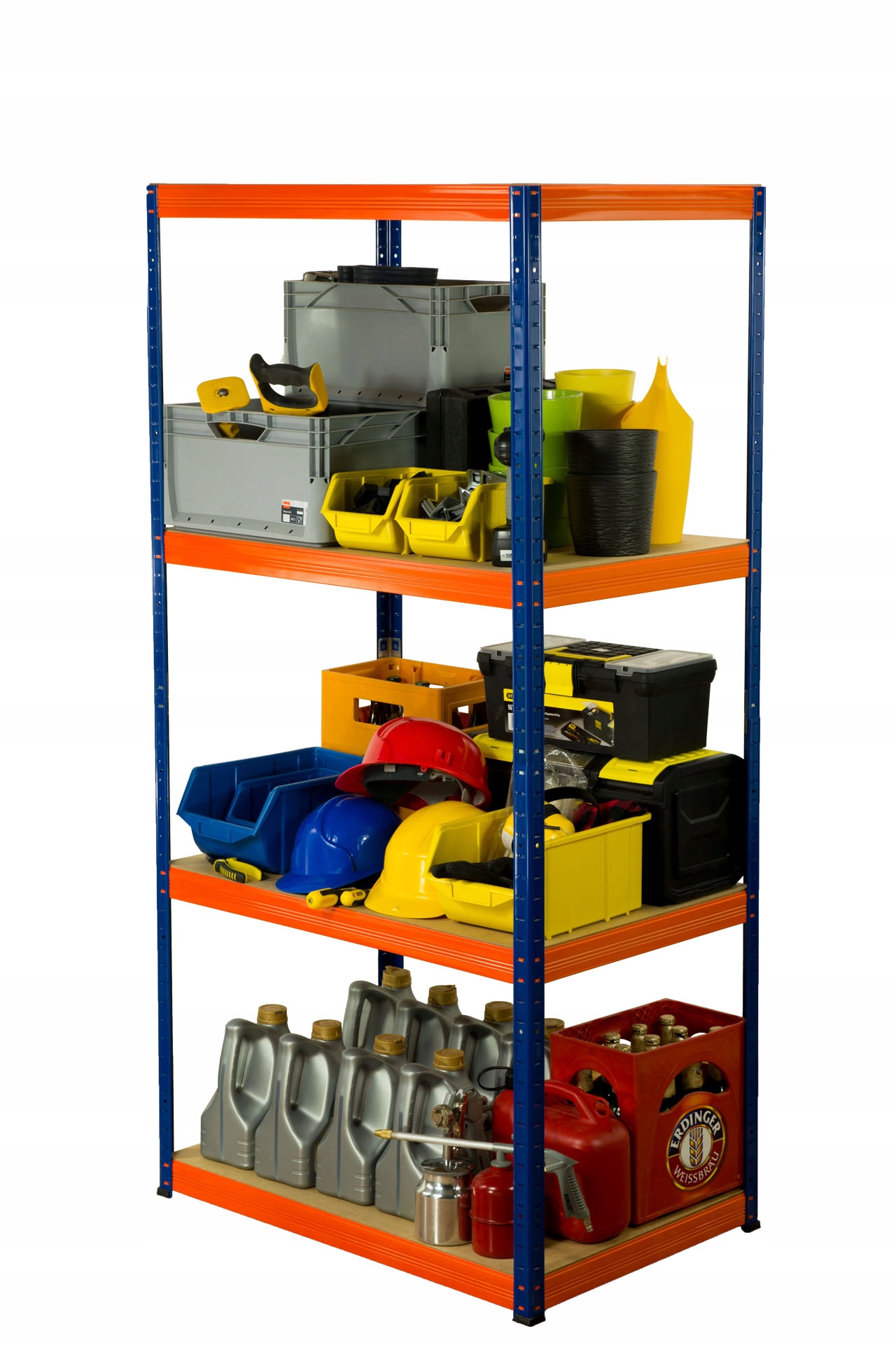 Regał metalowy magazynowy garażowy stojak HELIOS 180x110x60cm 4Px400kg Stan opakowania oryginalne