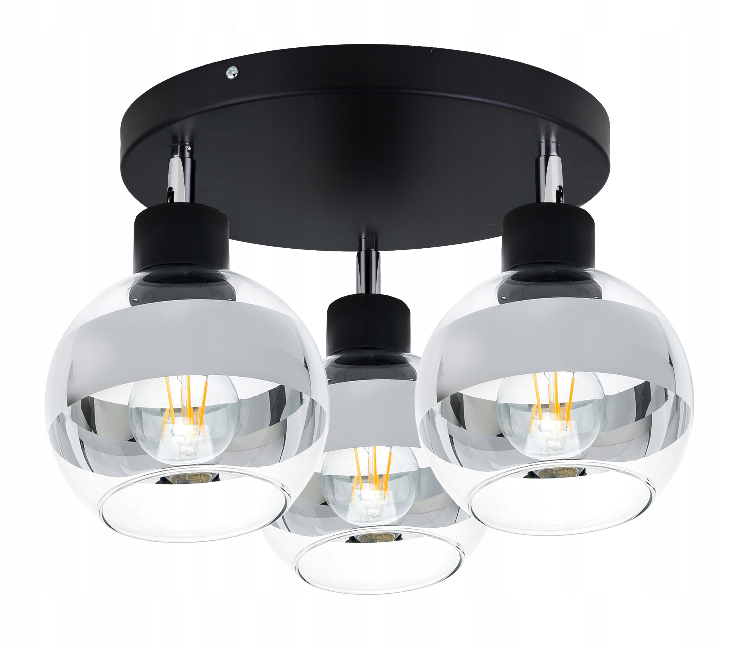 stropní svítidlo Stropní Svítidlo Lustr regulovatelný na E27 skleněná Koule clear chrom