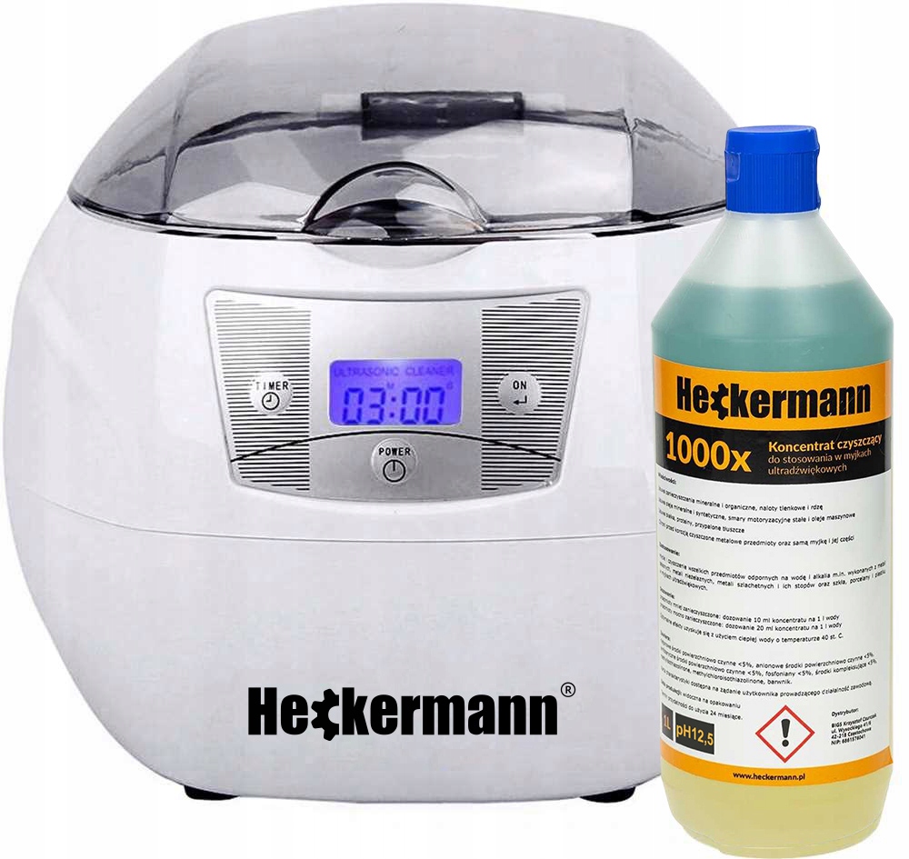 Sada Ultrazvuková myčka JP-900S 0,75L kapalina 1L