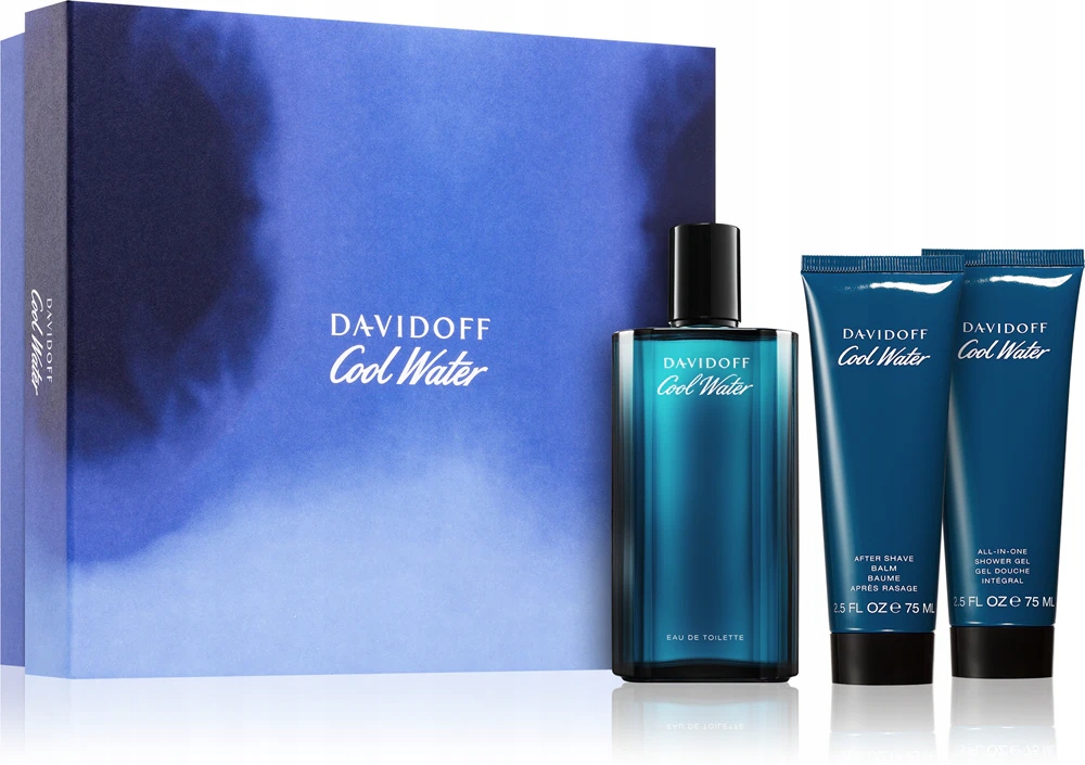 Davidoff Cool Water For Men żel 75ml balsam po goleniu 75ml 125ml Edt
