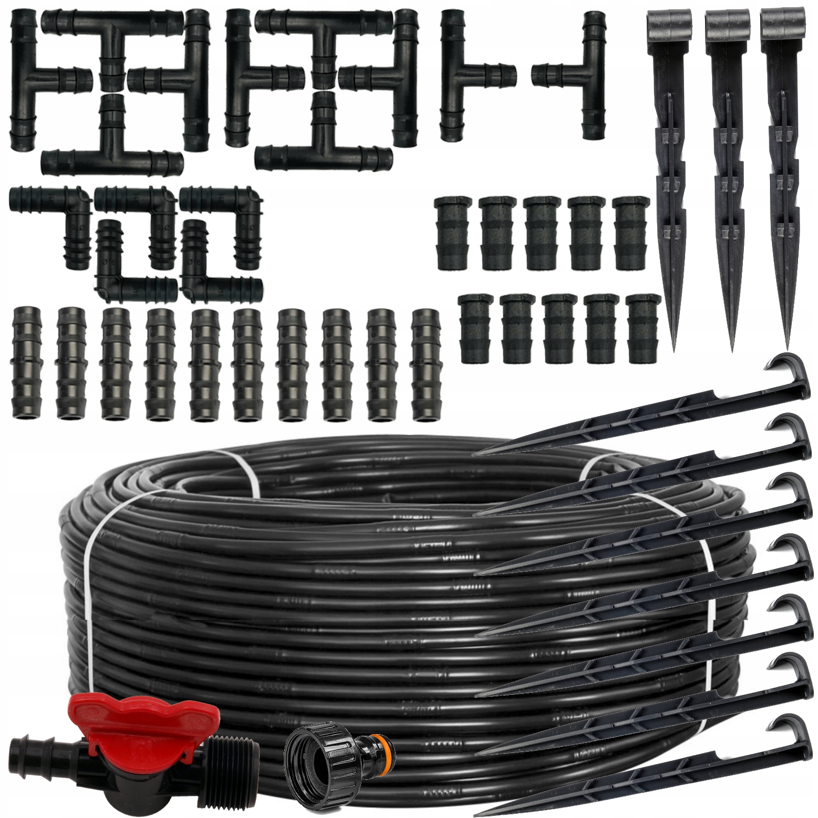 Linia kroplująca 100m 100 szpilek/137 akcesoriów Mocna kropelkująca