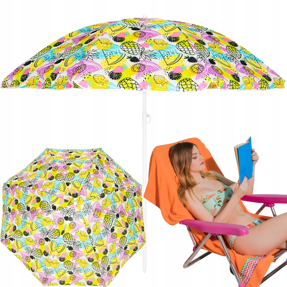 Parasol plażowy Malcom SDH524 220 cm wielokolorowy