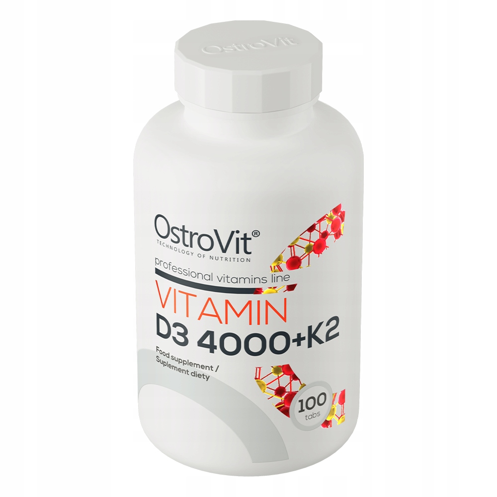 Вітамін D3 OstroVit Vitamin D3 4000 + K2 MK7 100 табл.