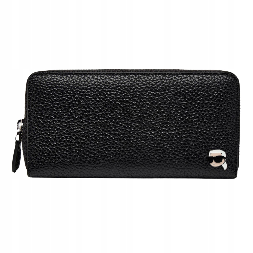 Karl Lagerfeld Černá peněženka Ikon Pebble Pin Cont