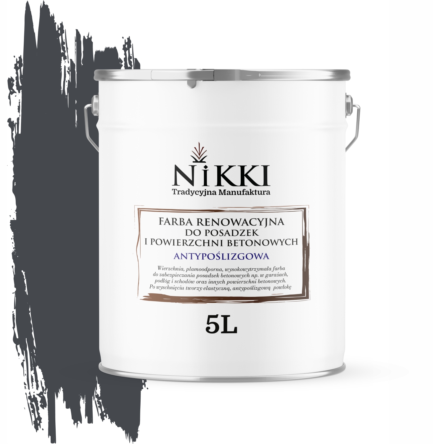 Renovačná Farba Na Podlahy Protišmyková Uv Grafitová RAL7024 Mat 5 L