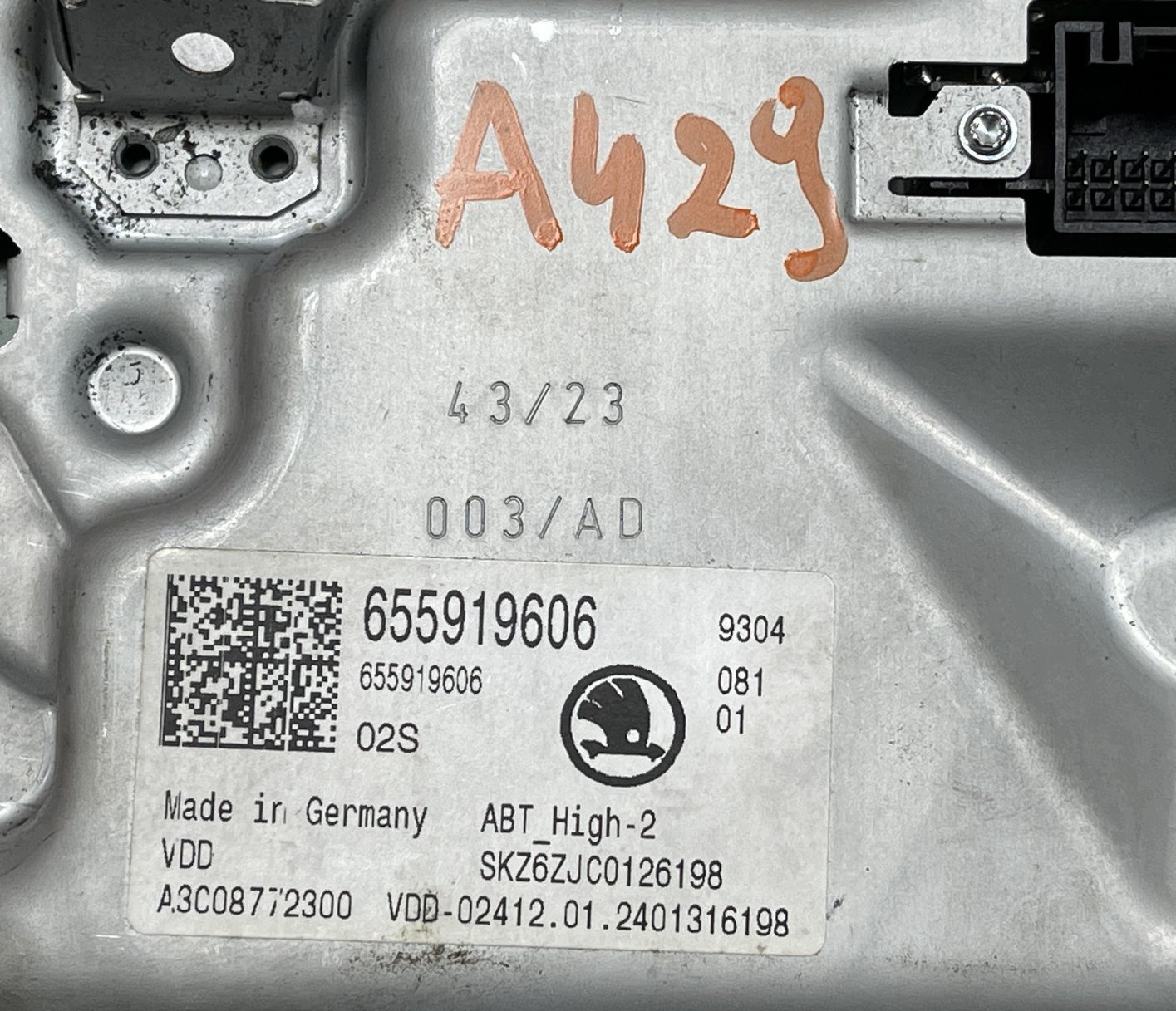 A429 SKODA SCALA e KAMIQ e FABIA IV 2019- EKRAN Schermo 655919606