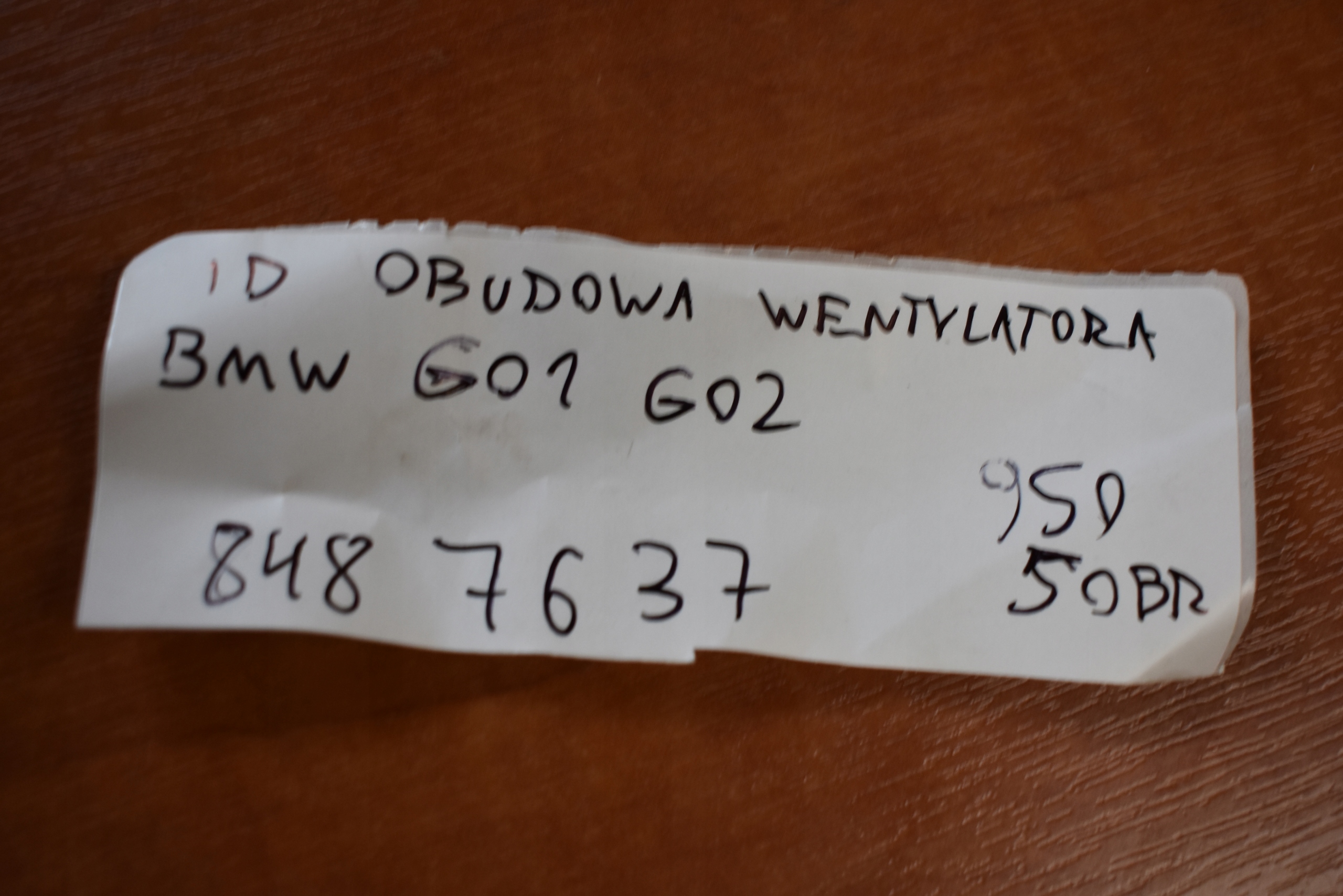 IDEALNA obal ventylátora BMW G01 G02 1
