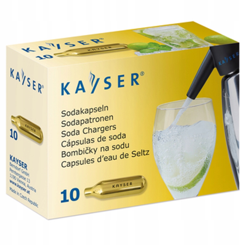 Naboje do syfonu do wody gazowanej 10szt. Kayser. Kalldera sp. z o.o.