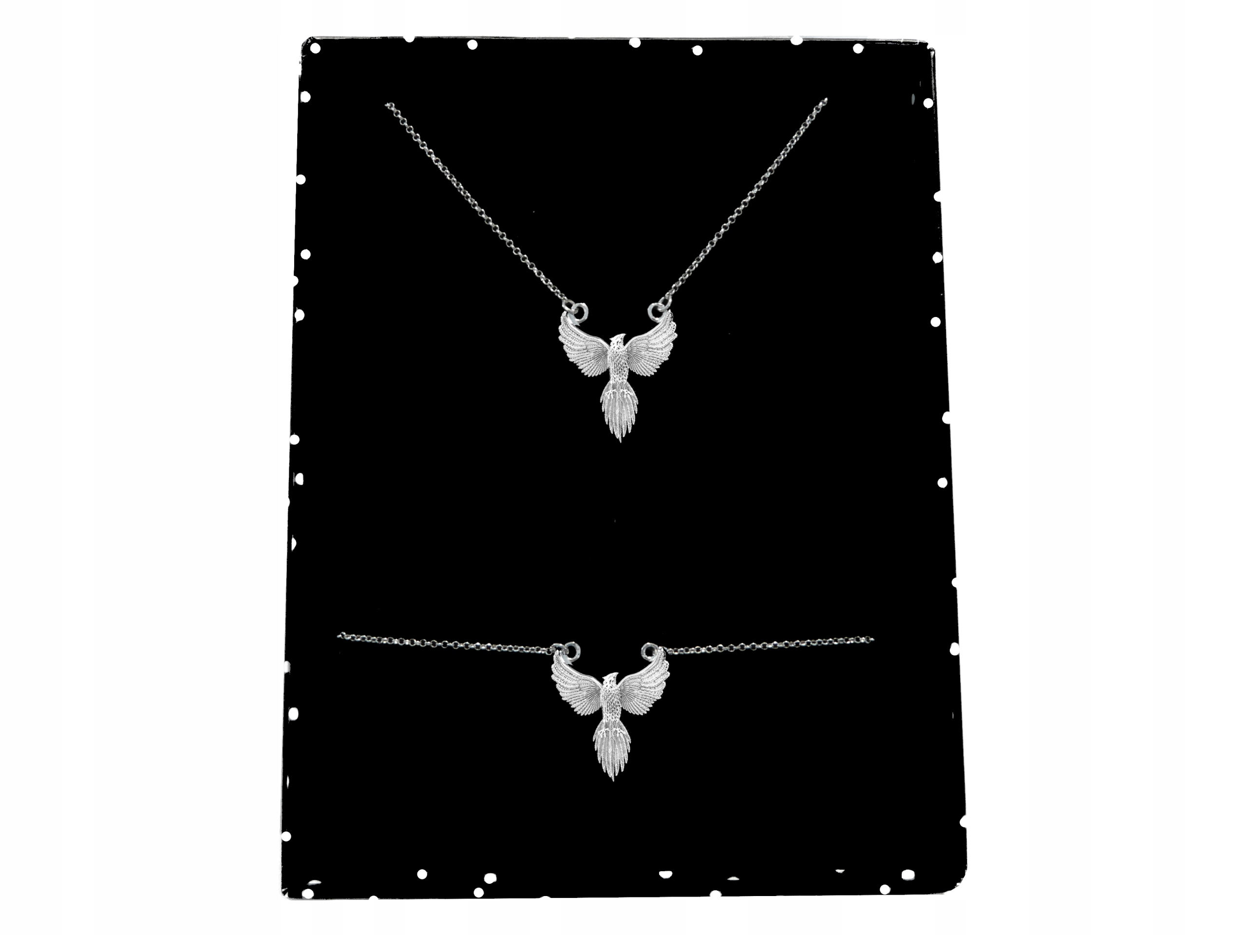 

Srebrny Komplet Mityczny Ptak Feniks srebro 925