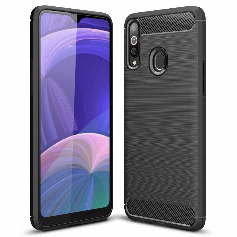 

Etui Samsung Galaxy A20S Pancerne Carbon czarne