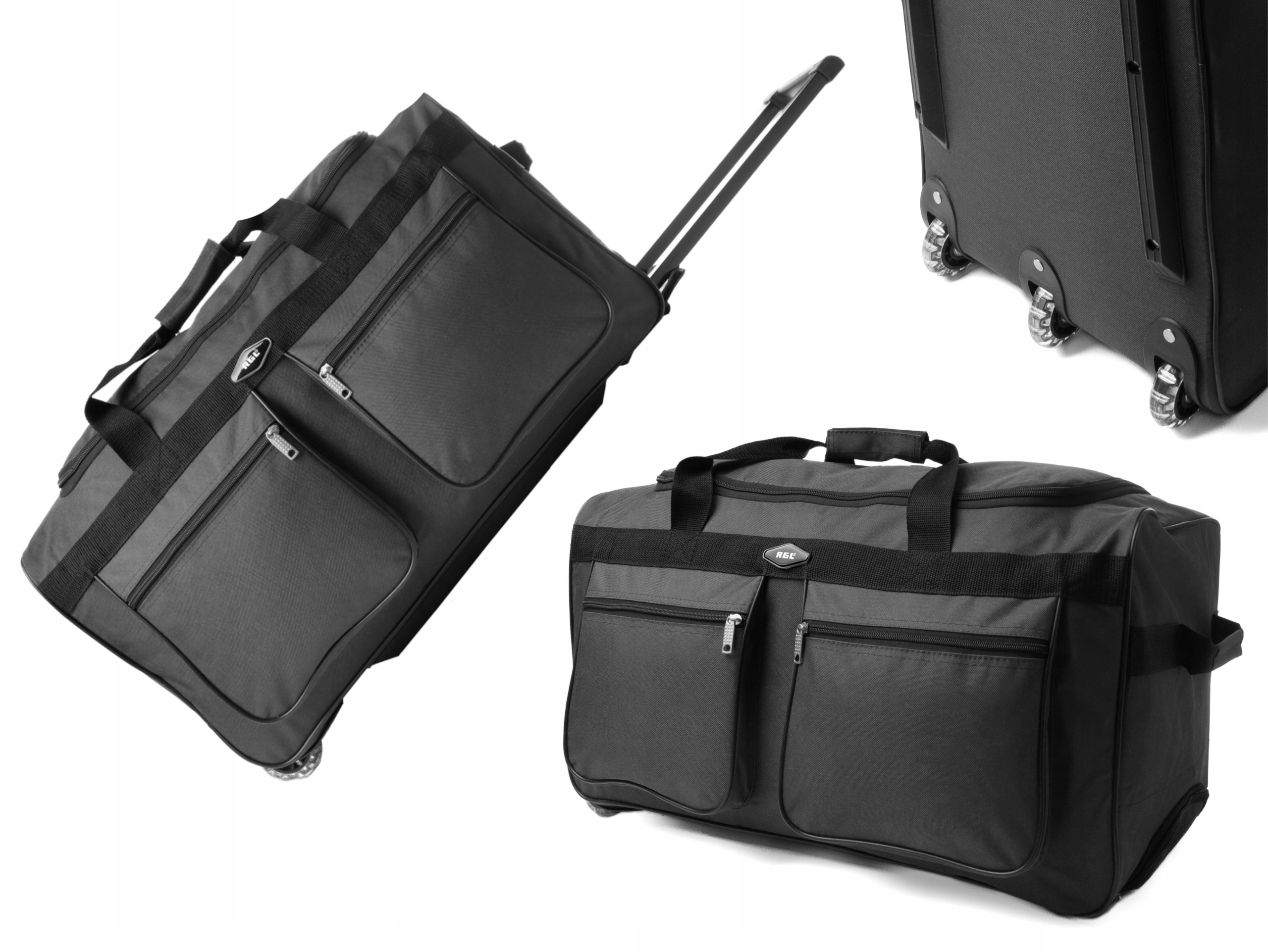 Duża Torba Podróżna Bagaż Na 3 Kółkach Cordura Szara 125L