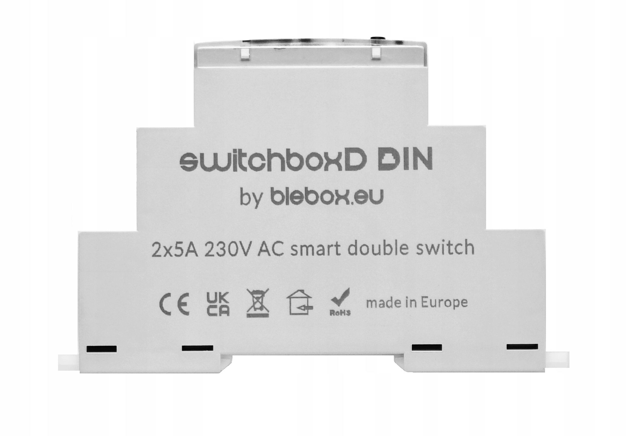 Blebox SwitchBoxD Din dvojitý reléový spínač On.of WiFi 230V Har