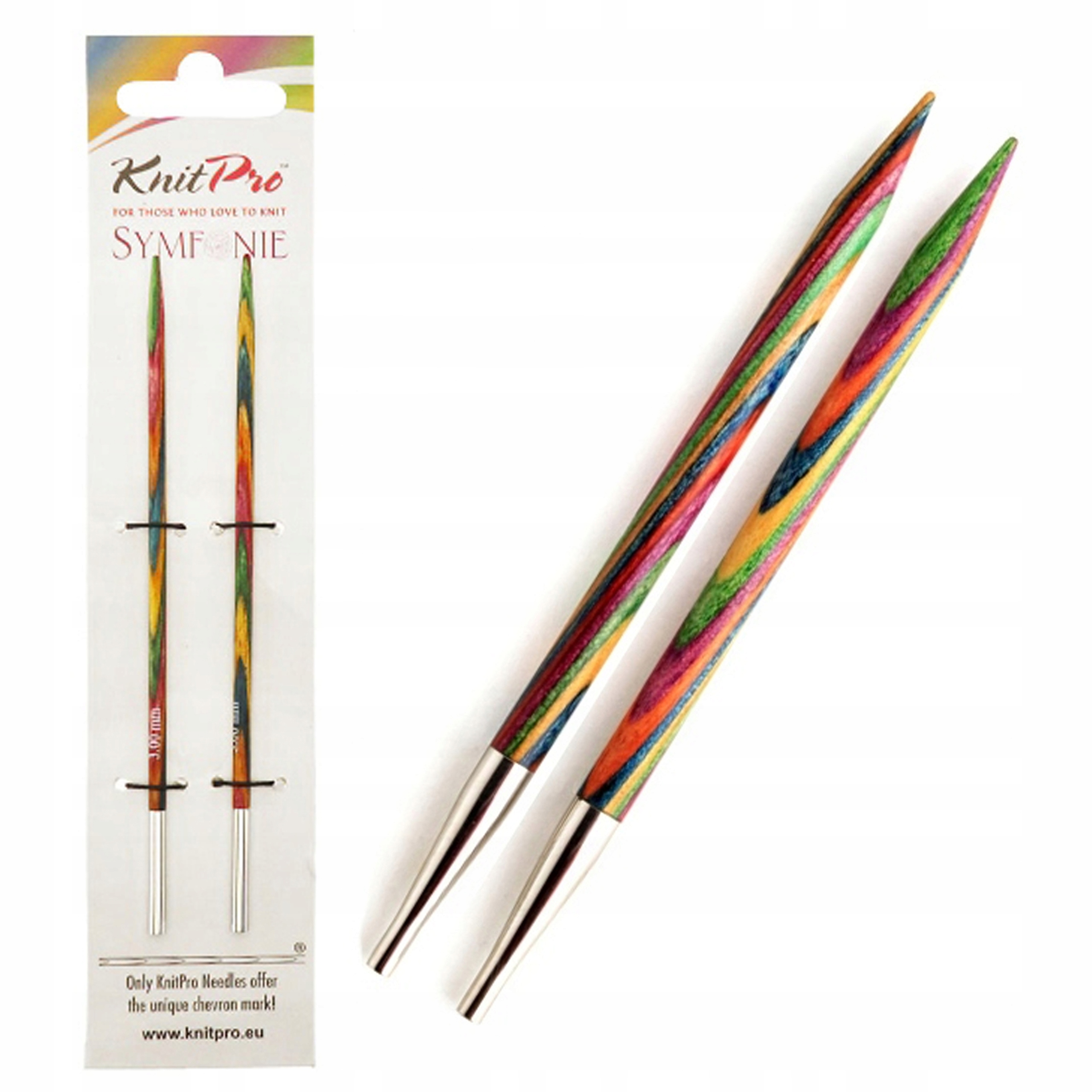 Dráty Knitpro dřevěné vyměnitelné krátké Symfonie 12,00mm