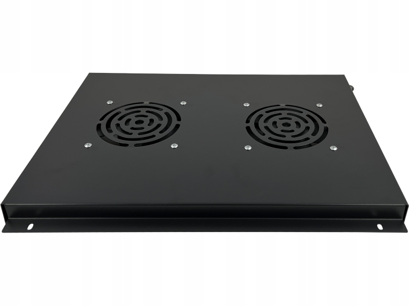 Strešný ventilačný panel, 2 ventilátory, pre skrine 600x600, farba čierna