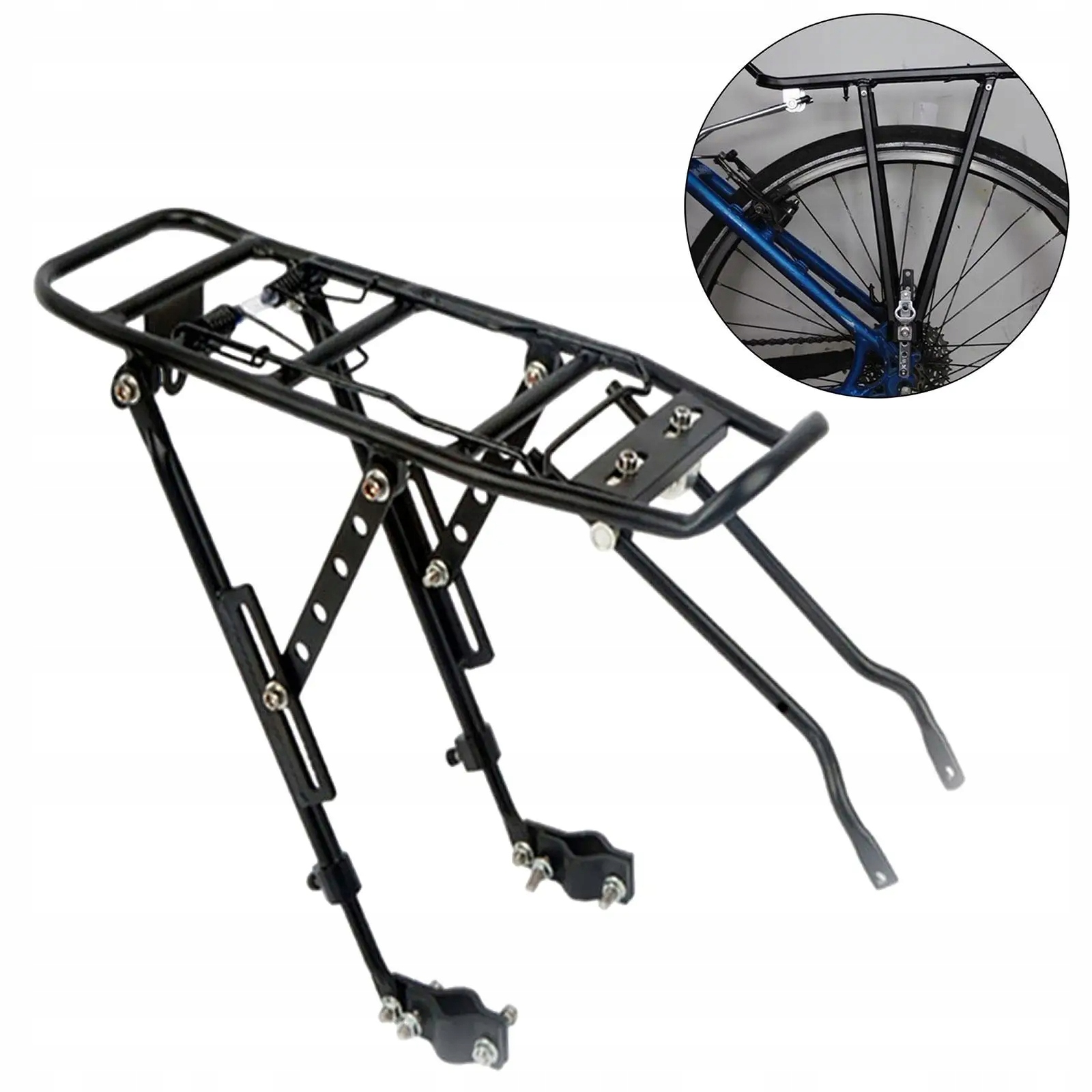 Bagażnik Rowerowy Tylny Regulowany Alu Rama Na Rower Mtb 24-29 Zestaw Nowy