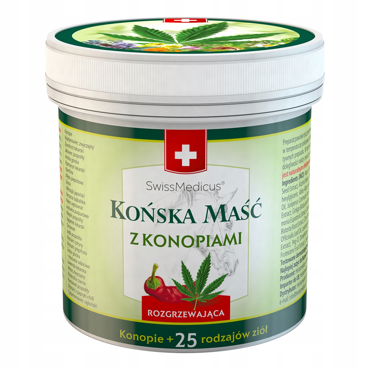 

Końska maść z rozgrzewająca SwissMedicus 500 ml