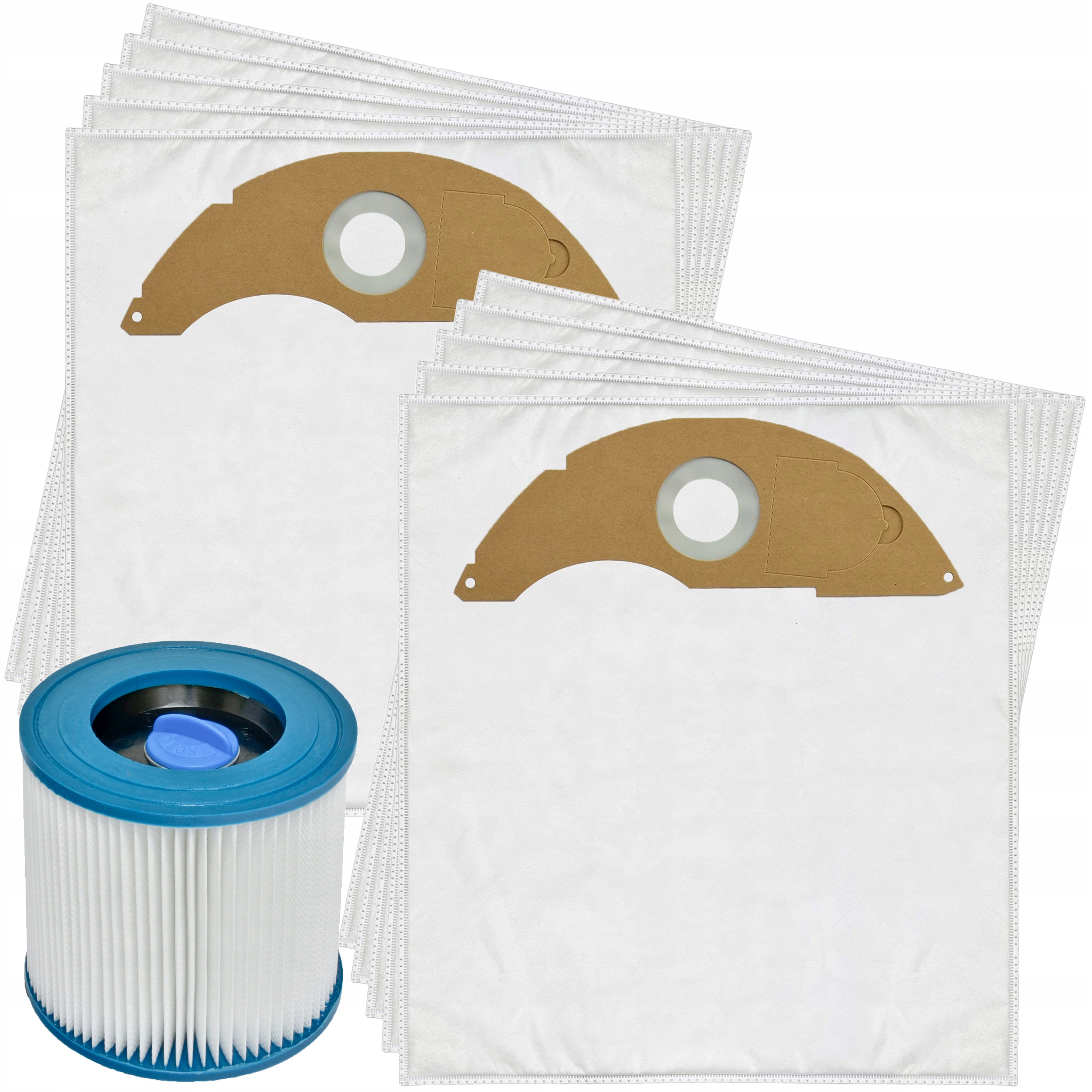 10 x Sáčky Do Vysavače Karcher Nt 22/1 Ap Nt 22/1 Ap Te L Omyvatelný Filtr