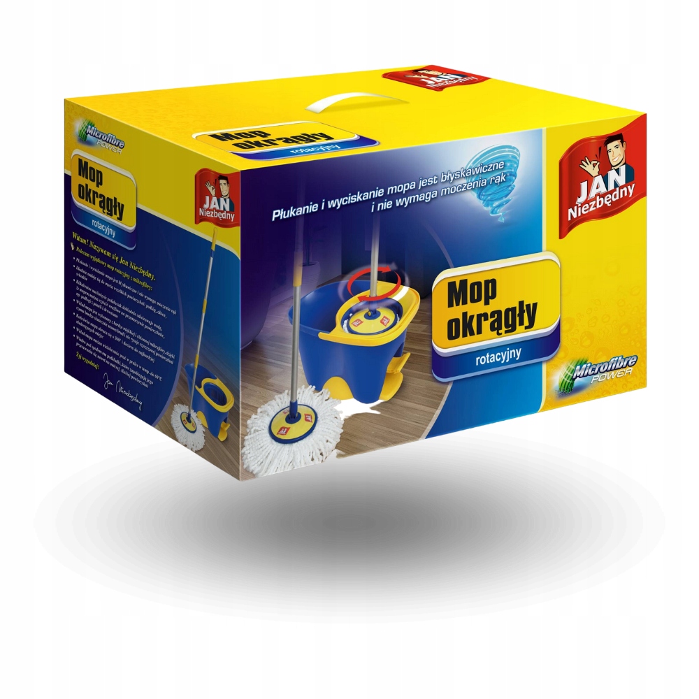 Levně Rotační Mop 360 Jan Niezbędny Nezbytný Teleskopický S Kbelíkem S Pedálem