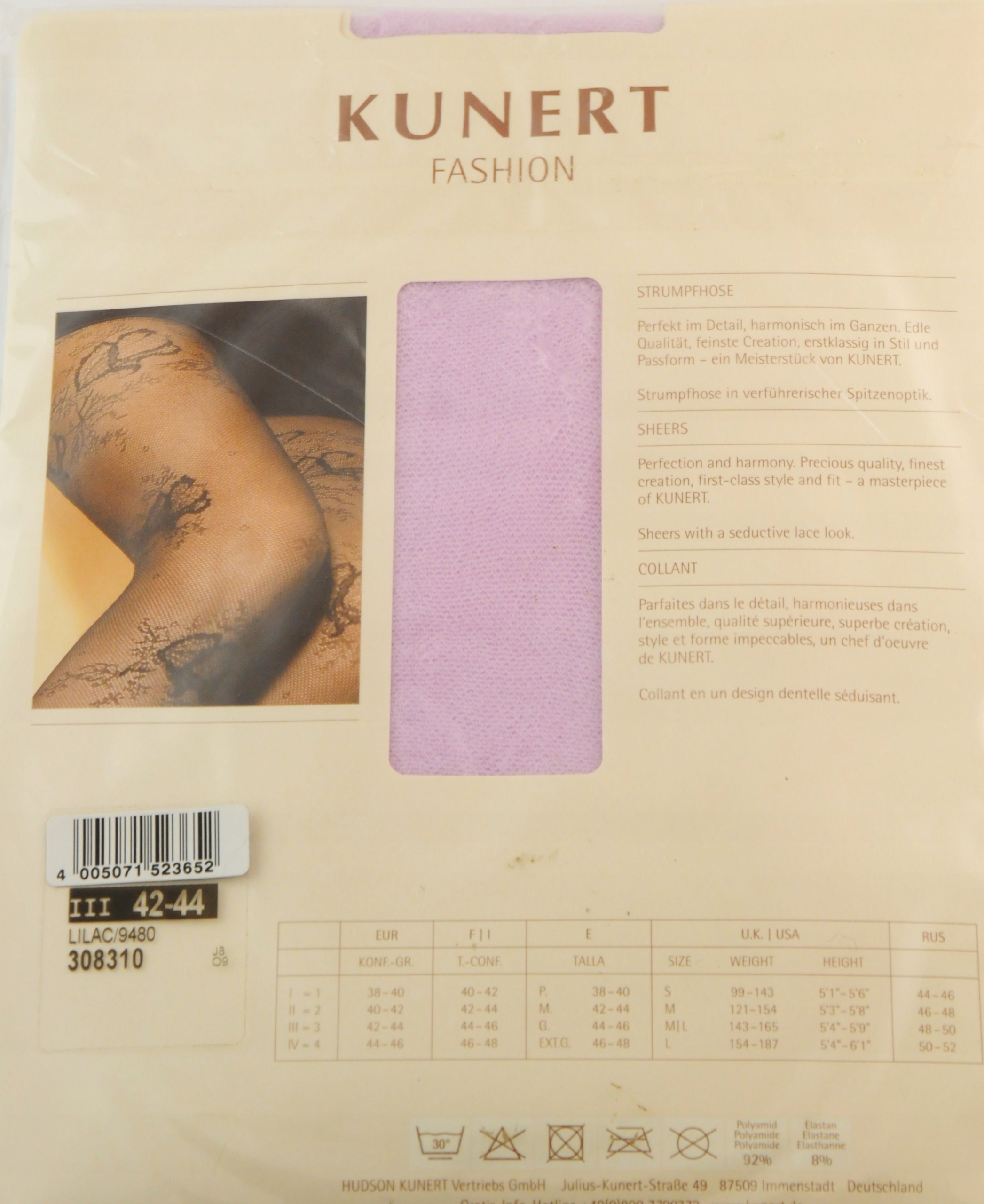 RAJSTOPY HUDSON KABARET KORONK LILA RÓŻ L 42-44 -50%