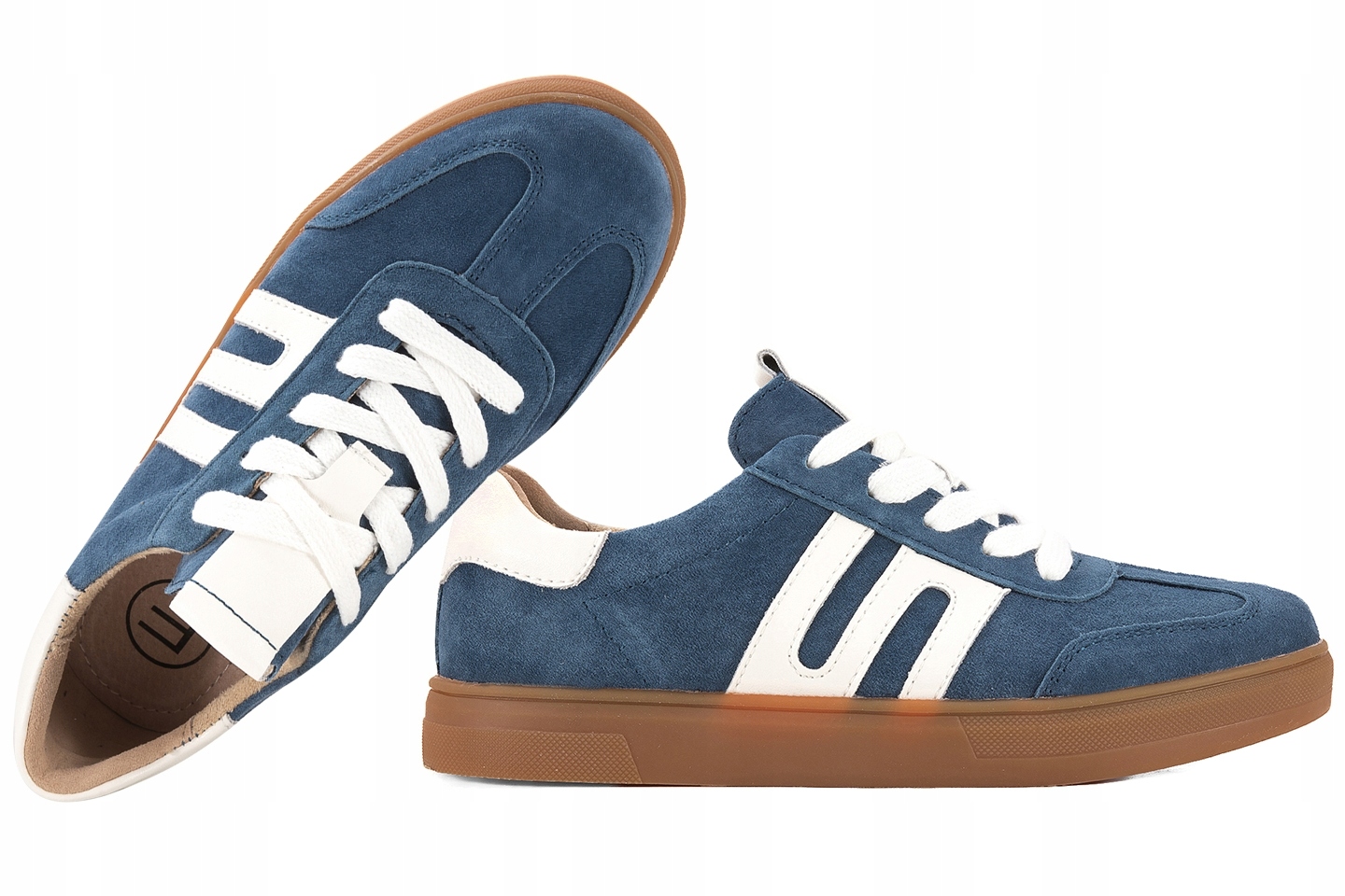 Filippo DP6742 Dámské Sportovní Polobotky, Kožené Tenisky, modrá, velikost 41