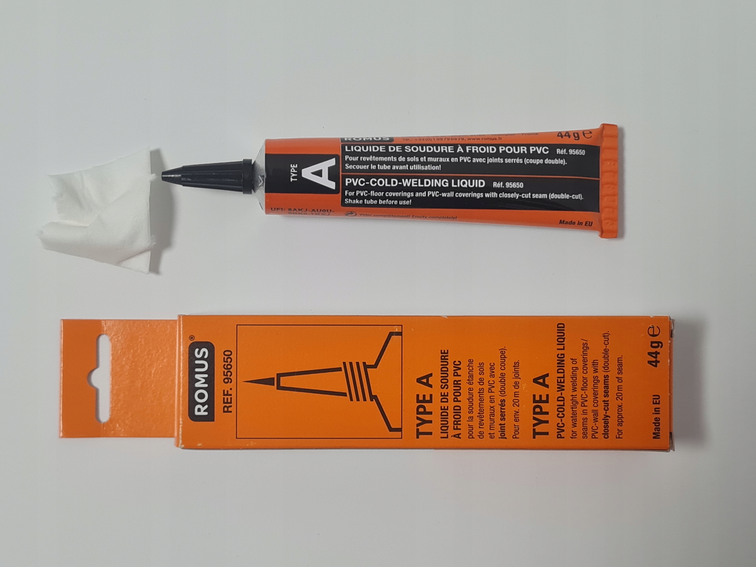 Klej typu A spawanie wykładzin Pcv na zimno do 1mm, Romus 95650