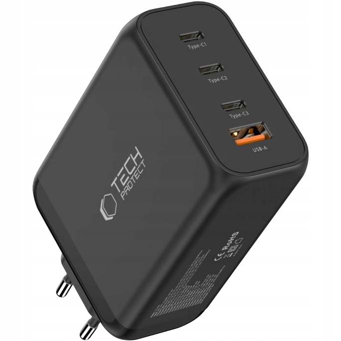 Nabíjačka pre notebook Usb-c Usb-a 240W, Tech-Protect GaN rýchla, výkonná Qc 3.0